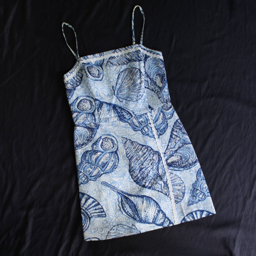 Lilly Pulitzer JESSE SKORT ROMPER Blue Peri Pop Up Shells Size 2 - Picture 6 of 11